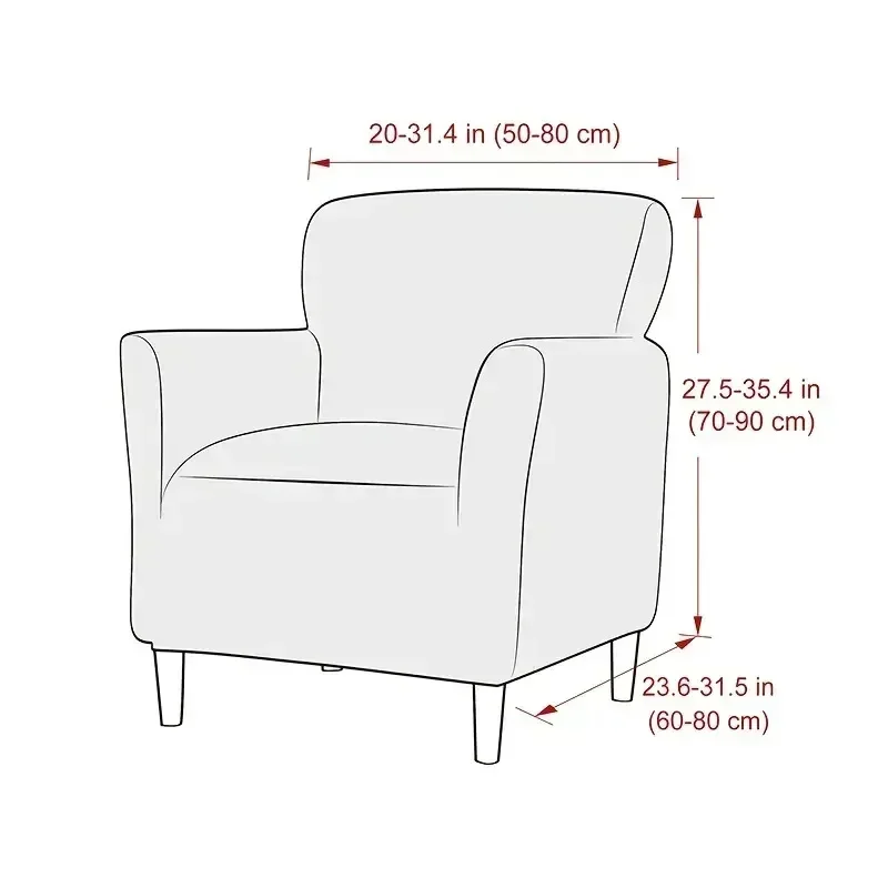 Elastic Club Chair Cover Solid Color Anti-slip Single Armchair Slipcovers Leaves Jacquard Bar Sofa Covers Banquet Living Room