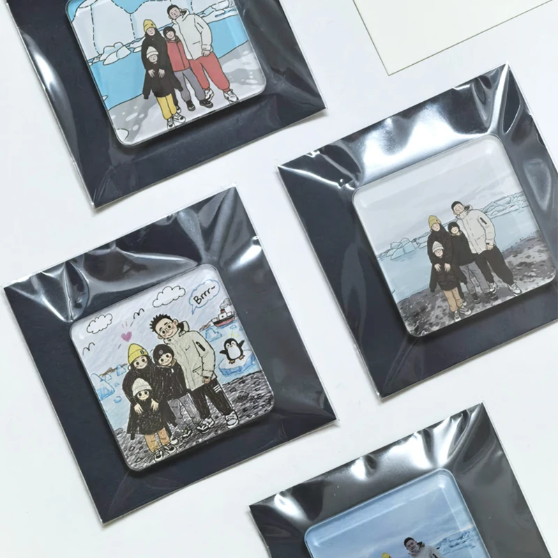 Acrylic Fridge Magnet Custom 3mm Personalized Photo Refrigerator Magnet Sticker Idol Star Kitchen Home Decor Unique Wall Display