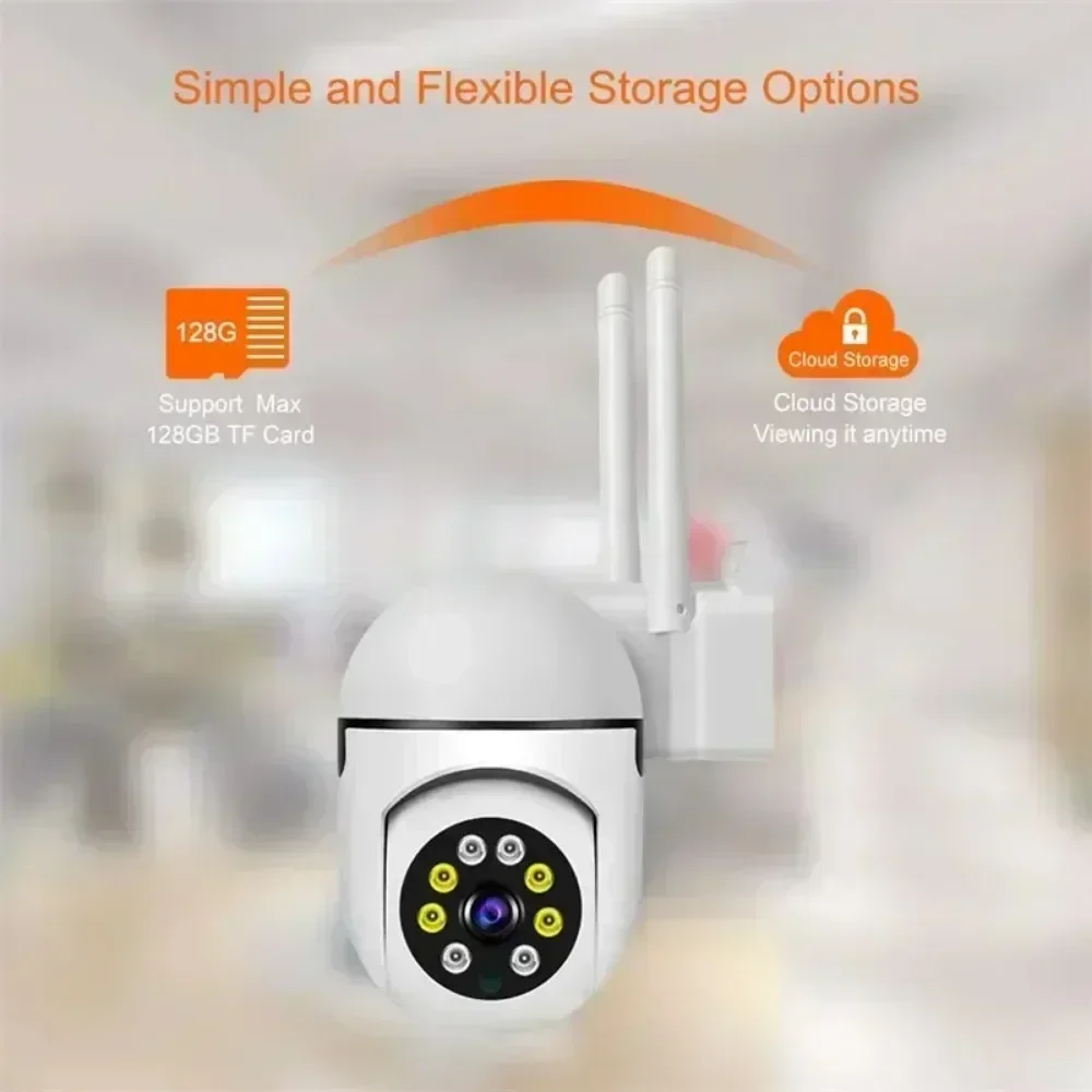 2/3/4PC 2.4/5G WiFi Camera Surveillance Camera PTZ IP Camera Outdoor Security Protection Camera Two Way Audio Auto Tracking Cam