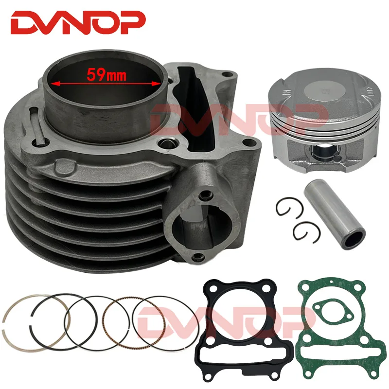 59mm Bore Cylinder Piston Kit for Kymco 4V Kcc Acc 150 Racing 150cc Dynamic Li G150 G5 Like150 People 150 12100-LEB1-90B LFE2