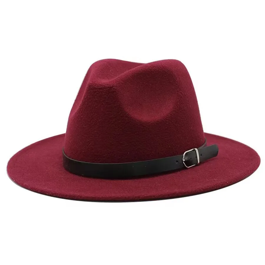 1 Stück Modische Herren-Fedora Damen-Mode-Jazzhut Sommer Frühling Schwarze Wollmischung Mütze Outdoor Freizeithut – Detail 8