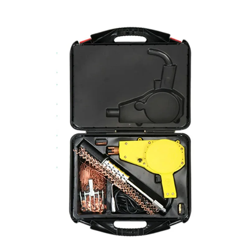 Car Dent Puller Spot Welder 220V Auto Body Dent Repair Machine with Round Washers Welding Studs Corrugated Wire Accessories