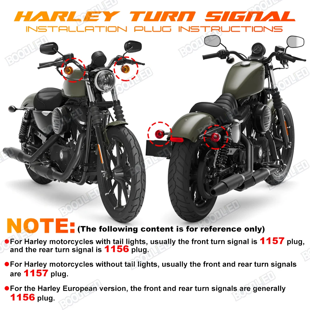 2' Bullet 1156 1157 Front Turn Signal Light LED Running Light Compatible for Motorcycle