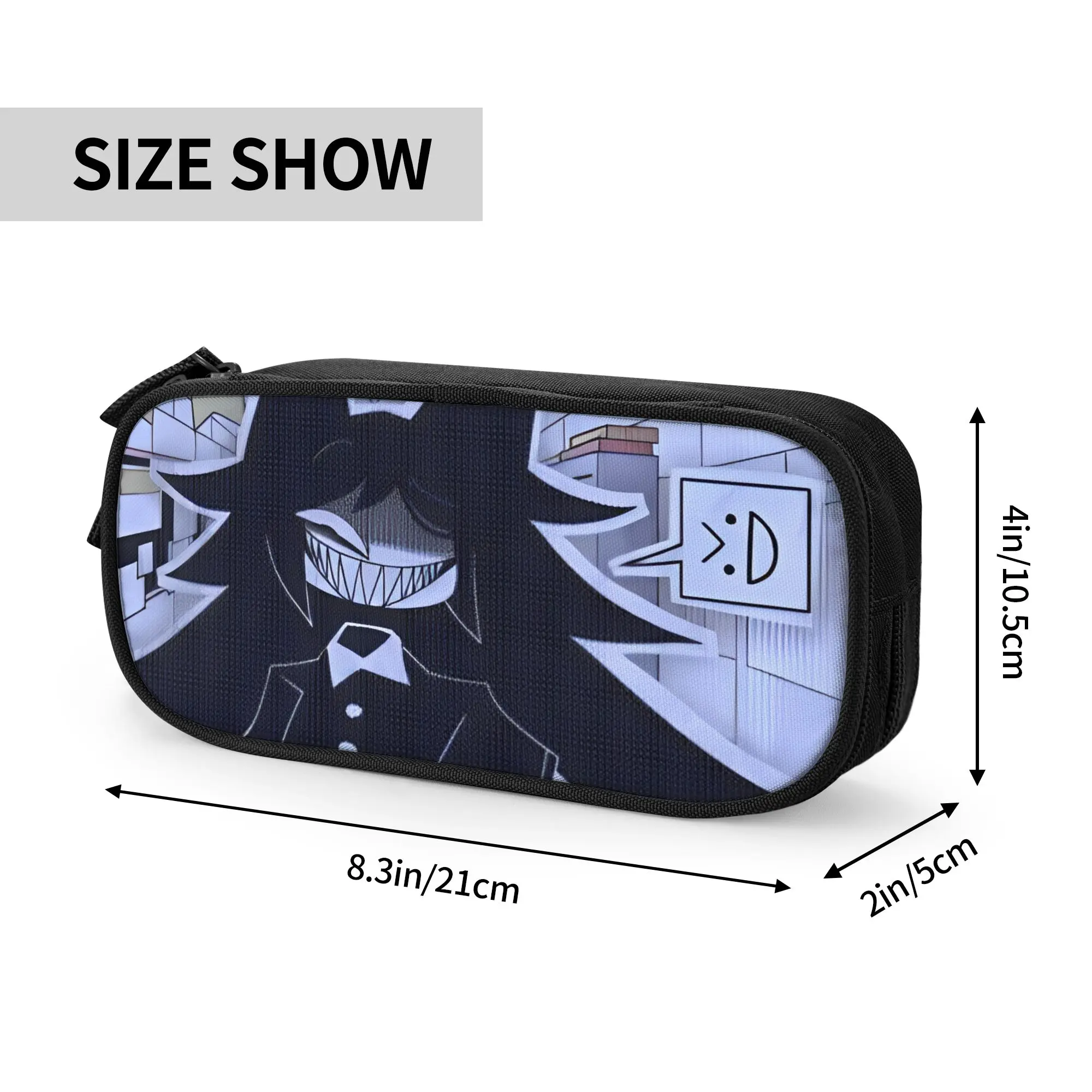 Miss Circle Pencil Case Lovely  Fundamental Paper Education Pen Holder Bags Student Large Storage Office Zipper Pencilcases