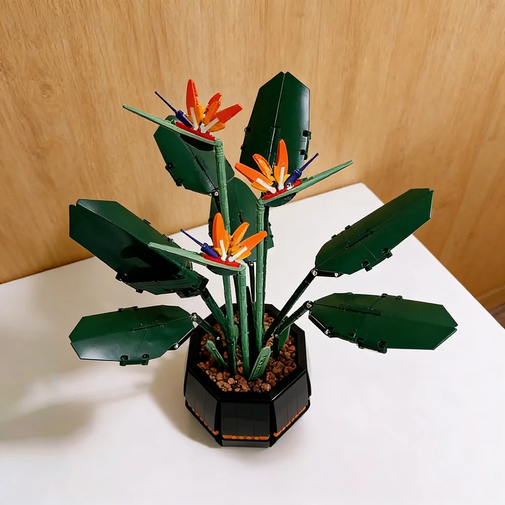 

2026 1378PCS Bouquet Building Blocks 10289 Moc Paradise Bird Bricks Home Decoration DIY Toys Girl Birthday Gift