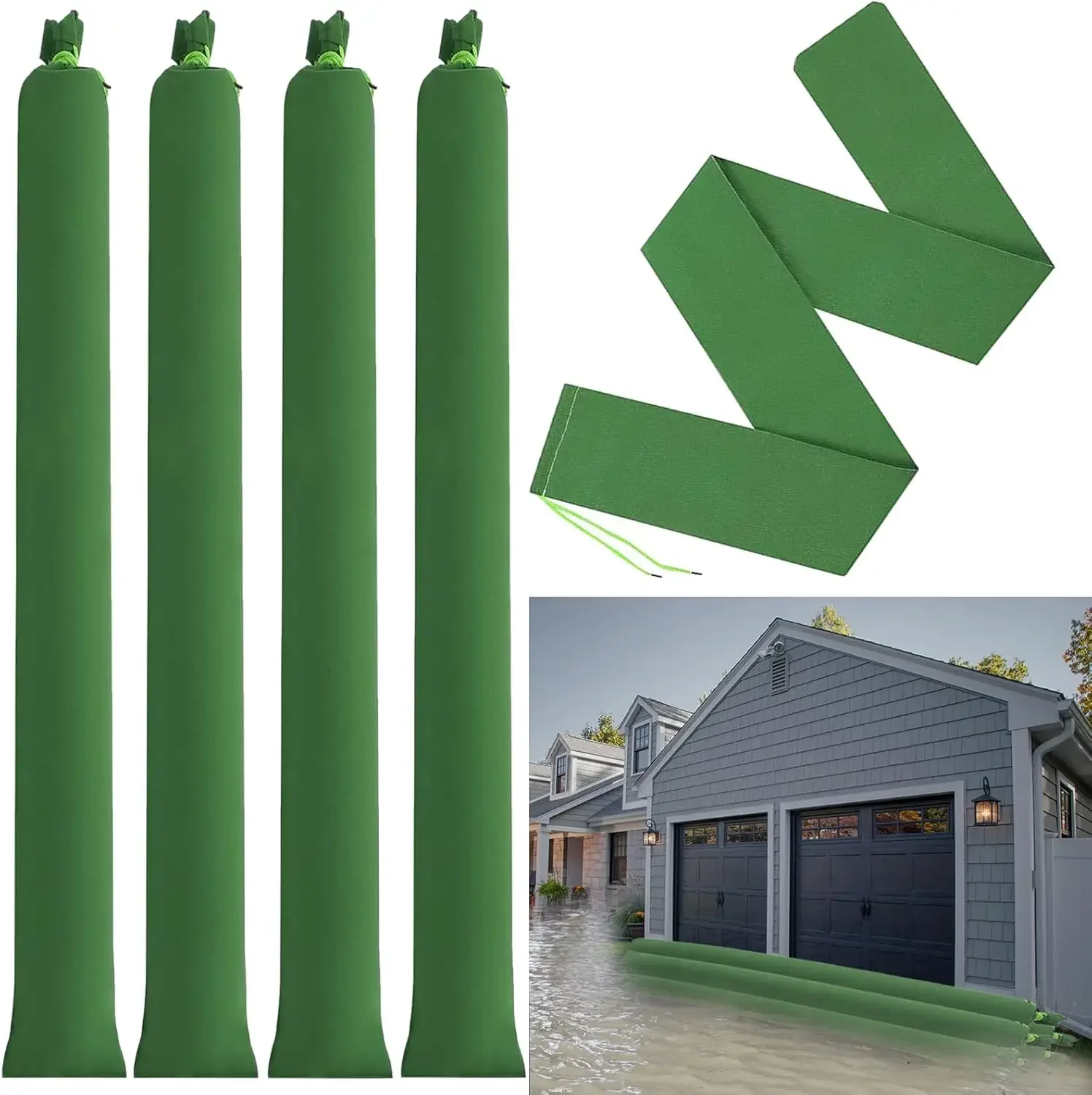 Sandless Sand Bags for Anti Flood Control Water Activated Flood Barriers for Home Door Alternative Sandbag Rain Protection