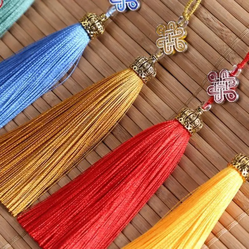  Chinese Knot Tassels Pendant Handmade Polyester Tassels Chinese Tassels Great for Home Decors and Festival Ornament