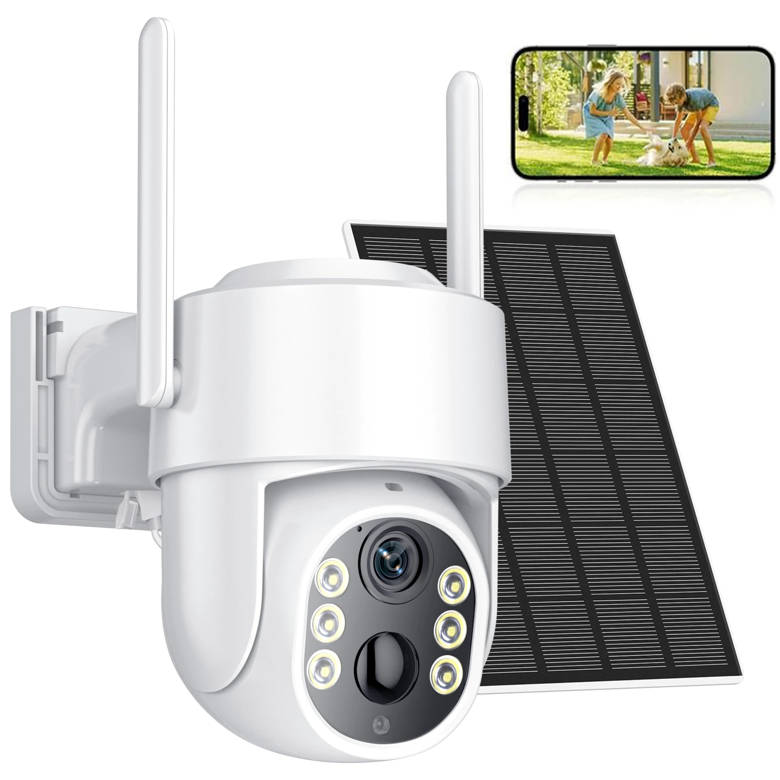WiFi PTZ Camera Outdoor Wireless Solar IP Camera 4MP HD Built-in Battery Video Surveillance Camera Long Time Standby iCsee APP