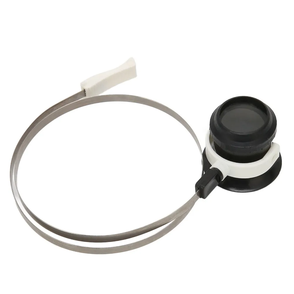 Stainless Steel Ring Watch Repair Magnifying Glasses Head Band Mount Jewelry Magnifying Glasses Head Mounted Loupe Crafts Work