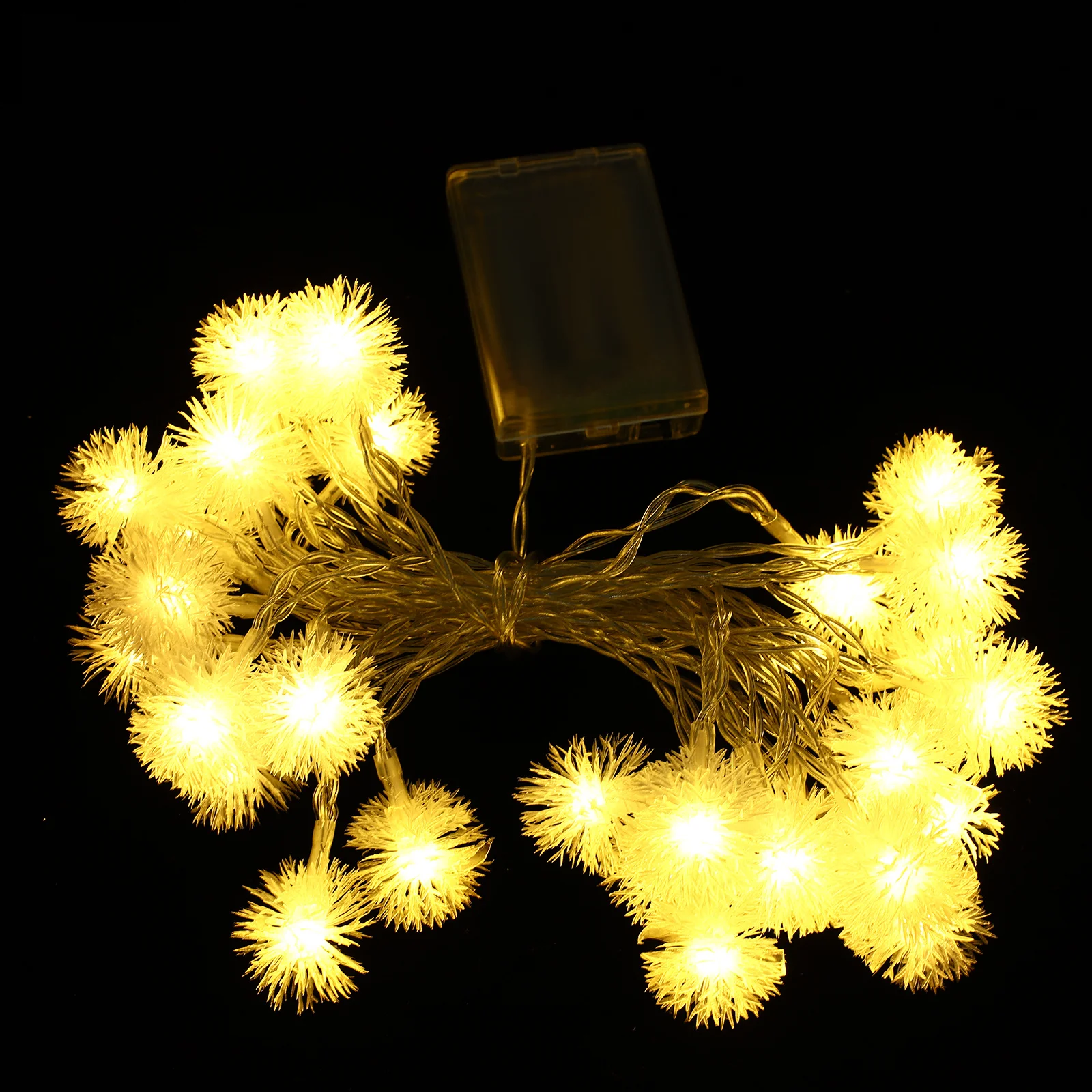 1 قطعة LED ندفة الثلج الكرة سلسلة ضوء ديكور رائعة الزينة الدافئة الإضاءة تأثير ندفة الثلج الكرة سلسلة ضوء