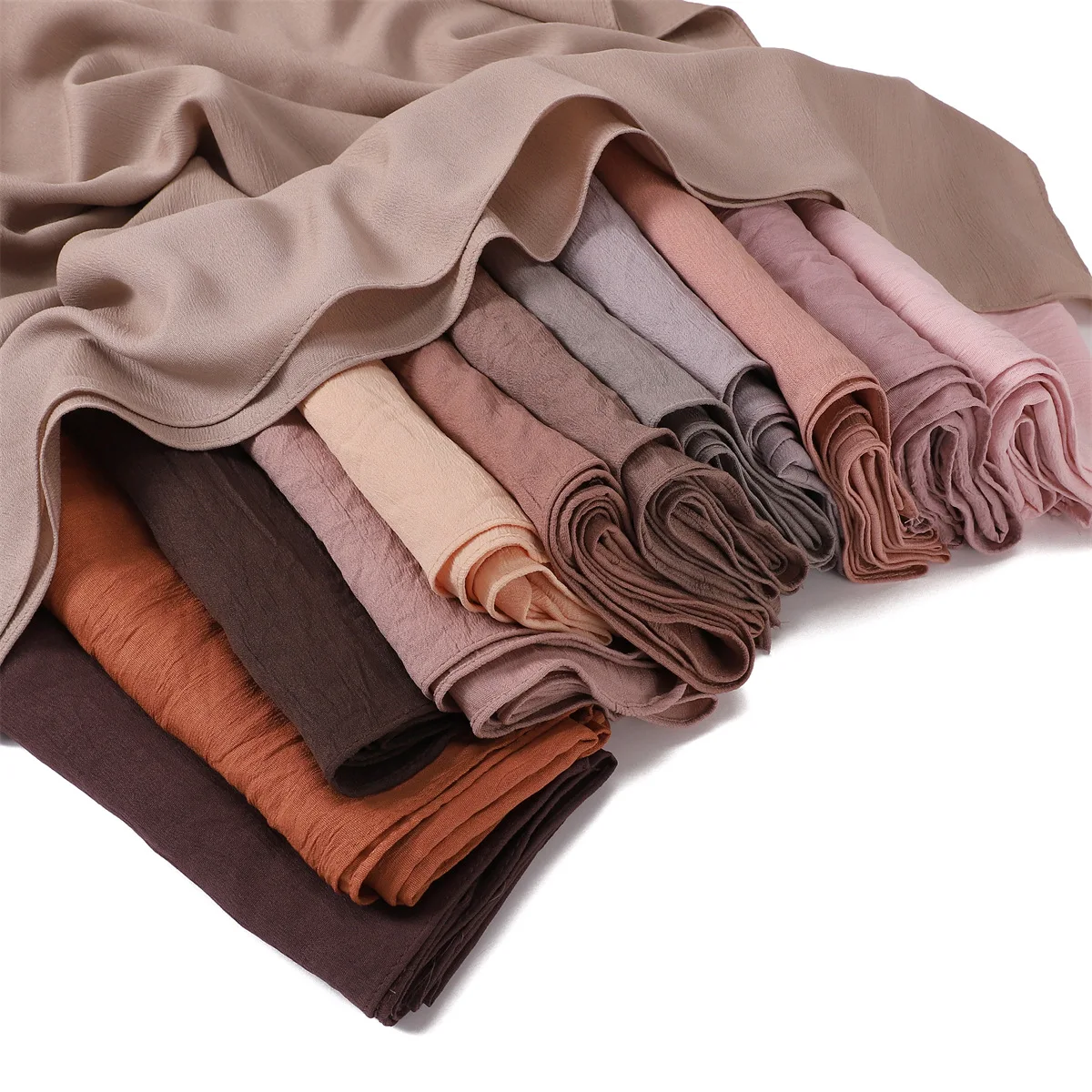 

Solid Wrinkled Cotton Women Scarf New Summer Girls Small-grained Sunscreen Scarves Soft Shawl Foulard Spring Lady Wrap Shawls