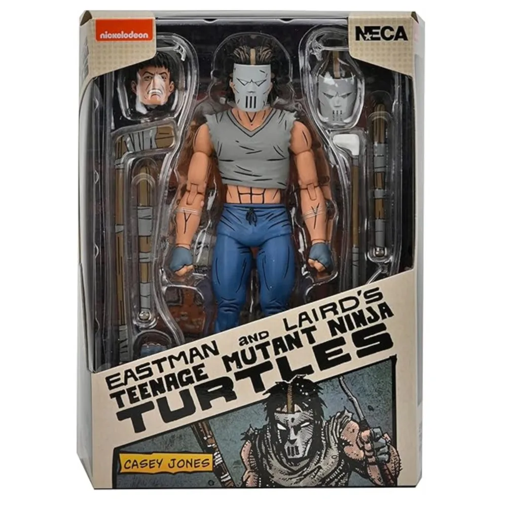 NECA Comic-versie Casey Jones Action Figure, 7-inch Gloednieuwe originele verpakking