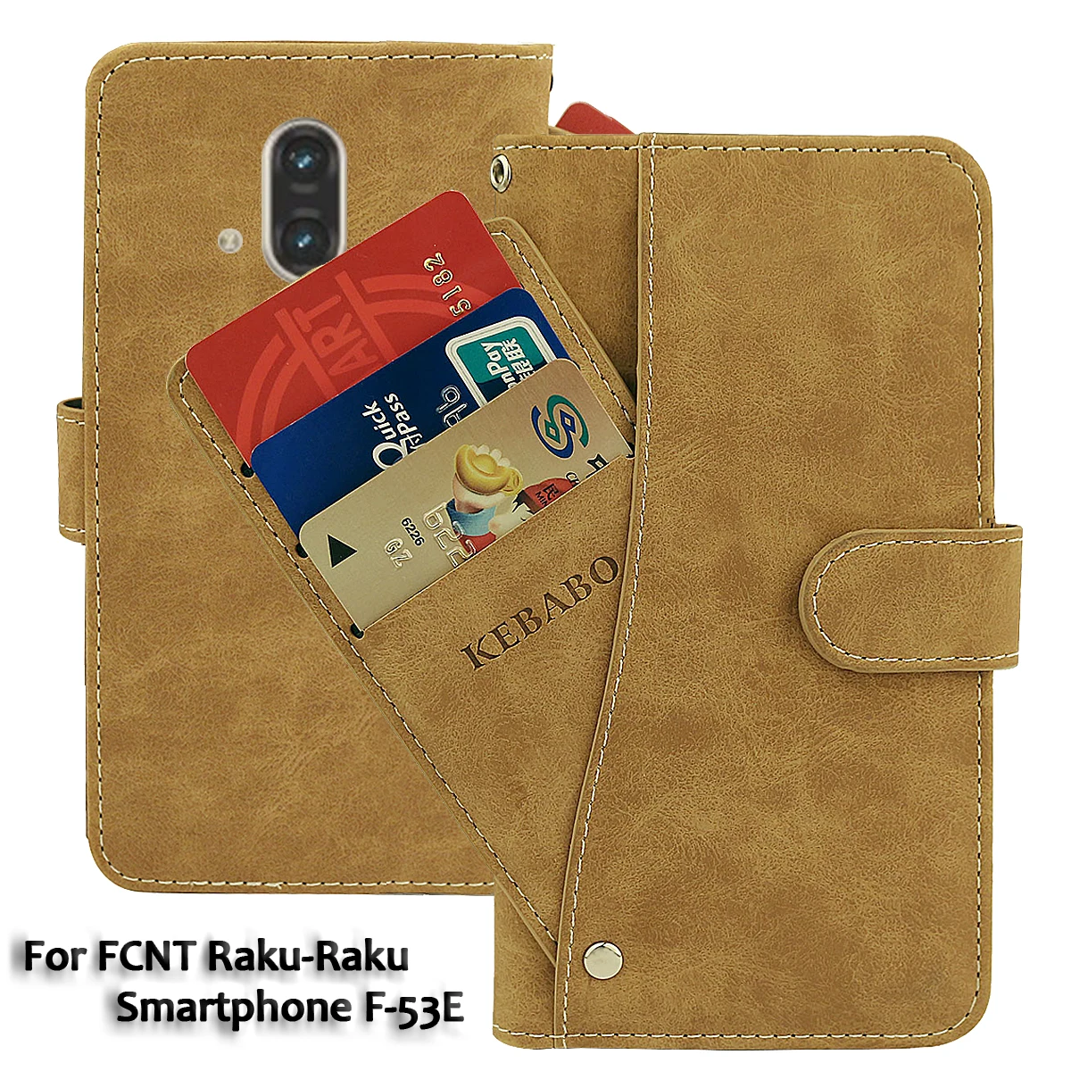 Luxury Bags Quotes - Vintage lederen portemonnee FCNT Raku-Raku smartphone