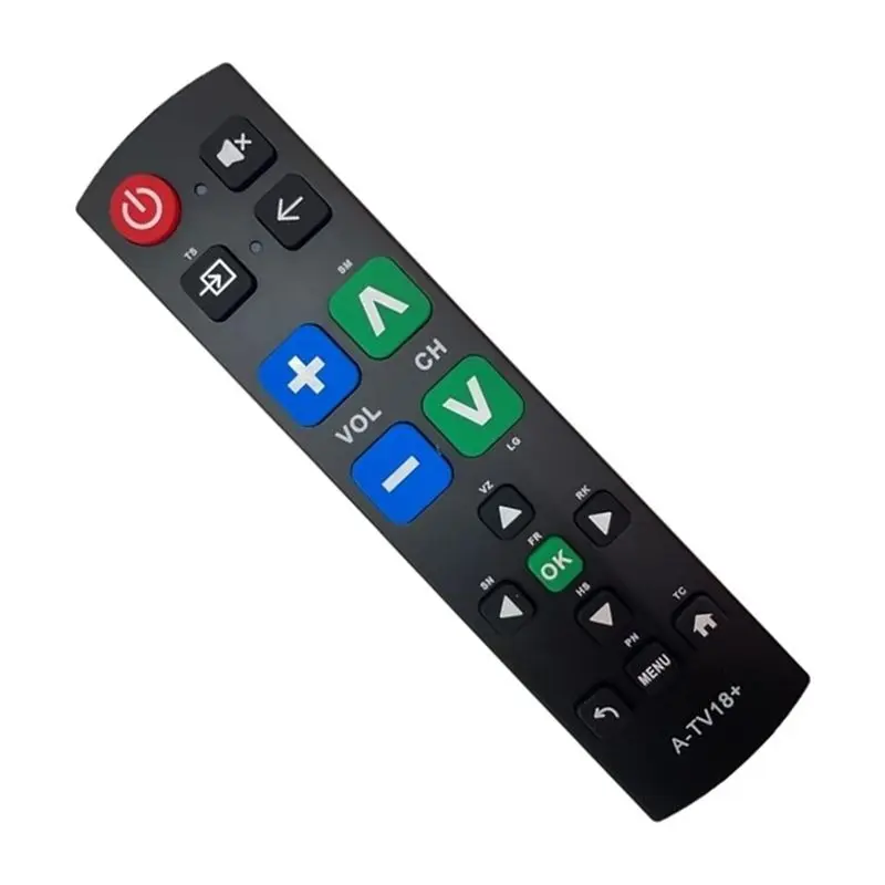 B76B Big Button Universal TV Remote for Seniors, Easy Setup Learning Remote Control for Major TV Brands, Elderly-Friendly Large