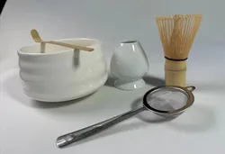 인기 말차 스타터 차 키트 전통적인 대나무 털 100 프롱 Chasen 국자 유약 Chawan 그릇 Chasne 홀더 Sifter