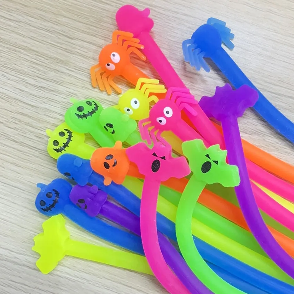 

TPR Stretchy String Fidgets Sensory Toys Squeeze Soft Halloween Stretchy String Multiple Color Venting Toys Lala Le Bracelet