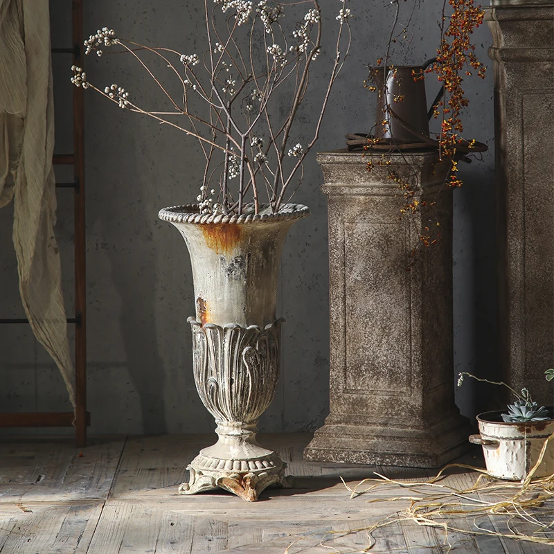 

Factory Wholesale Direct Sale Art Deco MgO Vases Handmade Durable for Home Decoration