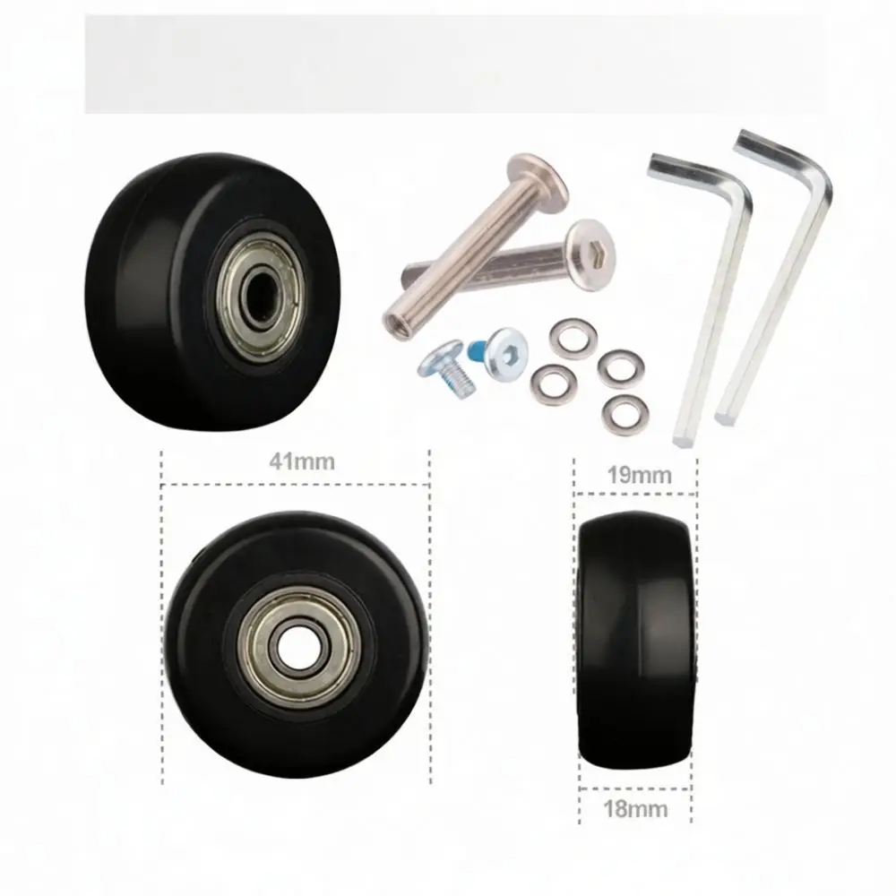 Wear Resistant Luggage Casters Replacement Wheels Rubber Suitcase Repair Accessories Silent Durable Rolling Parts For Bags