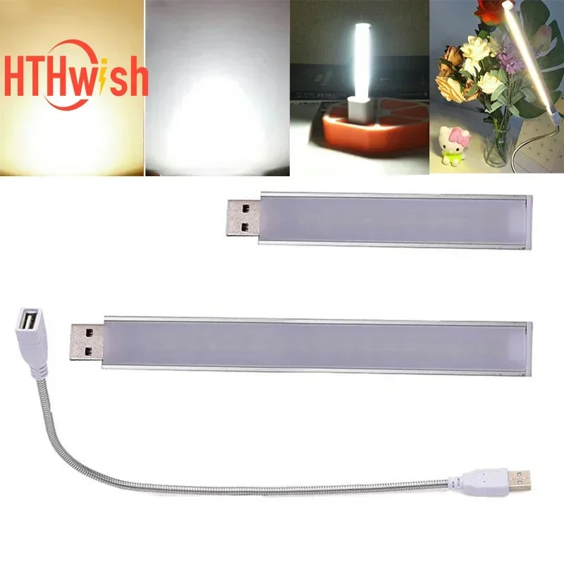 1 قطعة 5 فولت USB صغير كتاب أضواء المحمولة القراءة مصباح 3/8/10/20/24 USB المصابيح مصابيح لبنك الطاقة التخييم أجهزة الكمبيوتر المحمولة USB أضواء ليلية