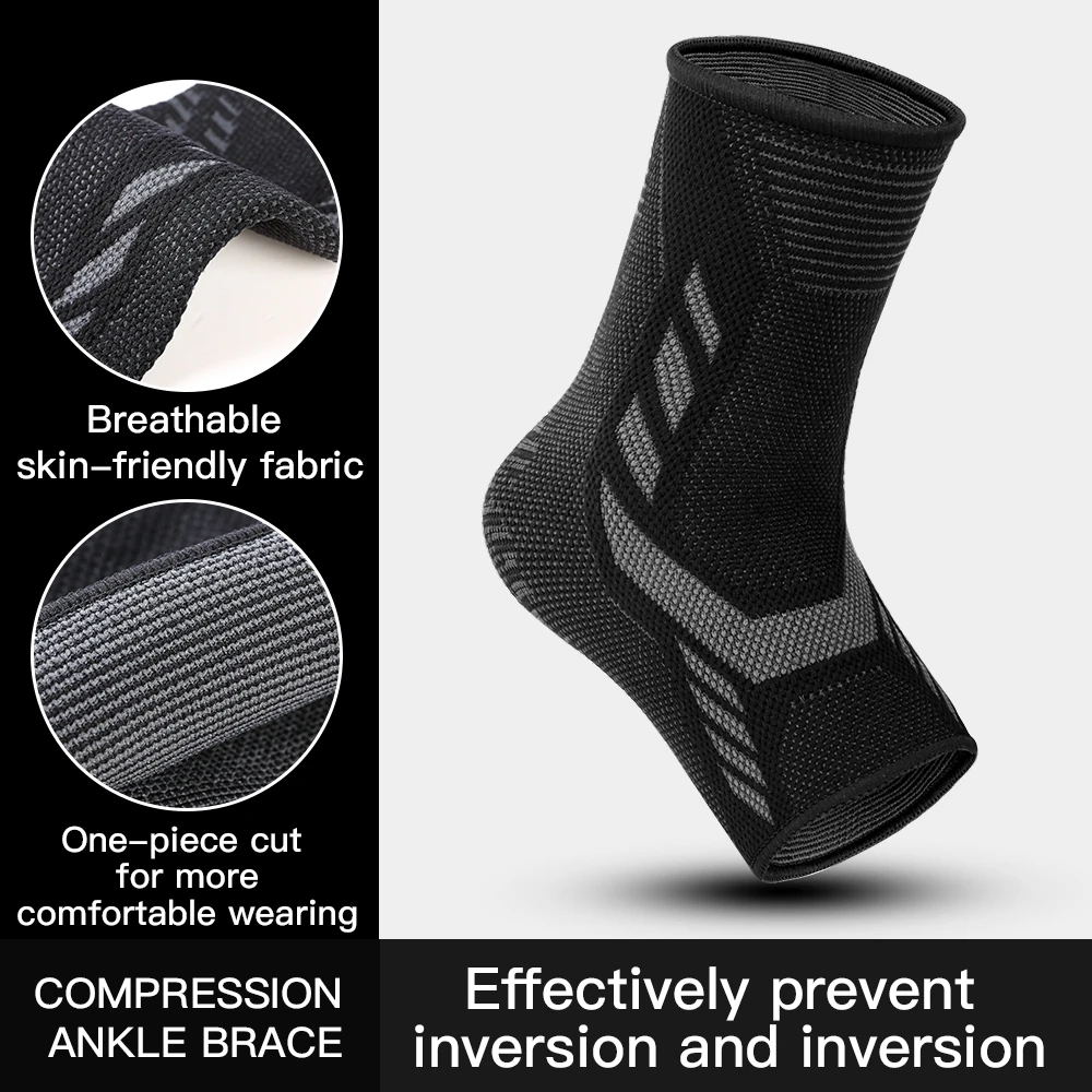 Vilico 1Pc Compression Nylon Knitting Ankle Brace Protector Football Basketball Ankle Support Protective Tobillera Deportiva