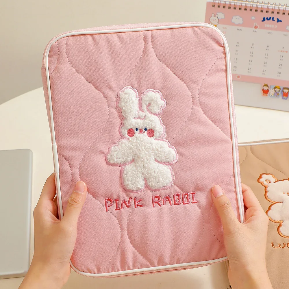 Cartoon Rabbit Laptop Case for Girls Students 11 Inch for IPad Case 3 Inch Computer Inner Tank Case Protector Tablets