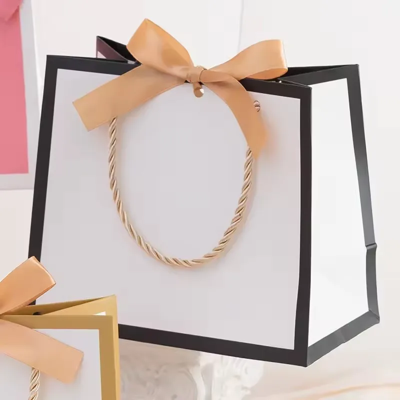 

Thank You Jewelry Gift Bags With Handles Mini Pink Handbag With Bow Ribbon Party Favor Bag Bulk For Festival Wedding Supplies