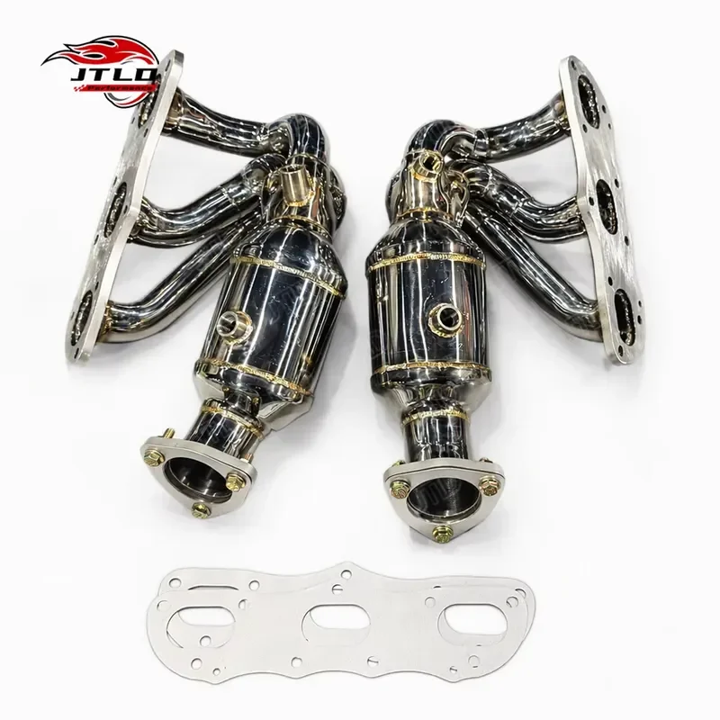 JTLD High Performance 304ss Manifold with 200-cell Sports Catalytic Converter for Porsche 987.1 (2008) Boxster S 3.4L