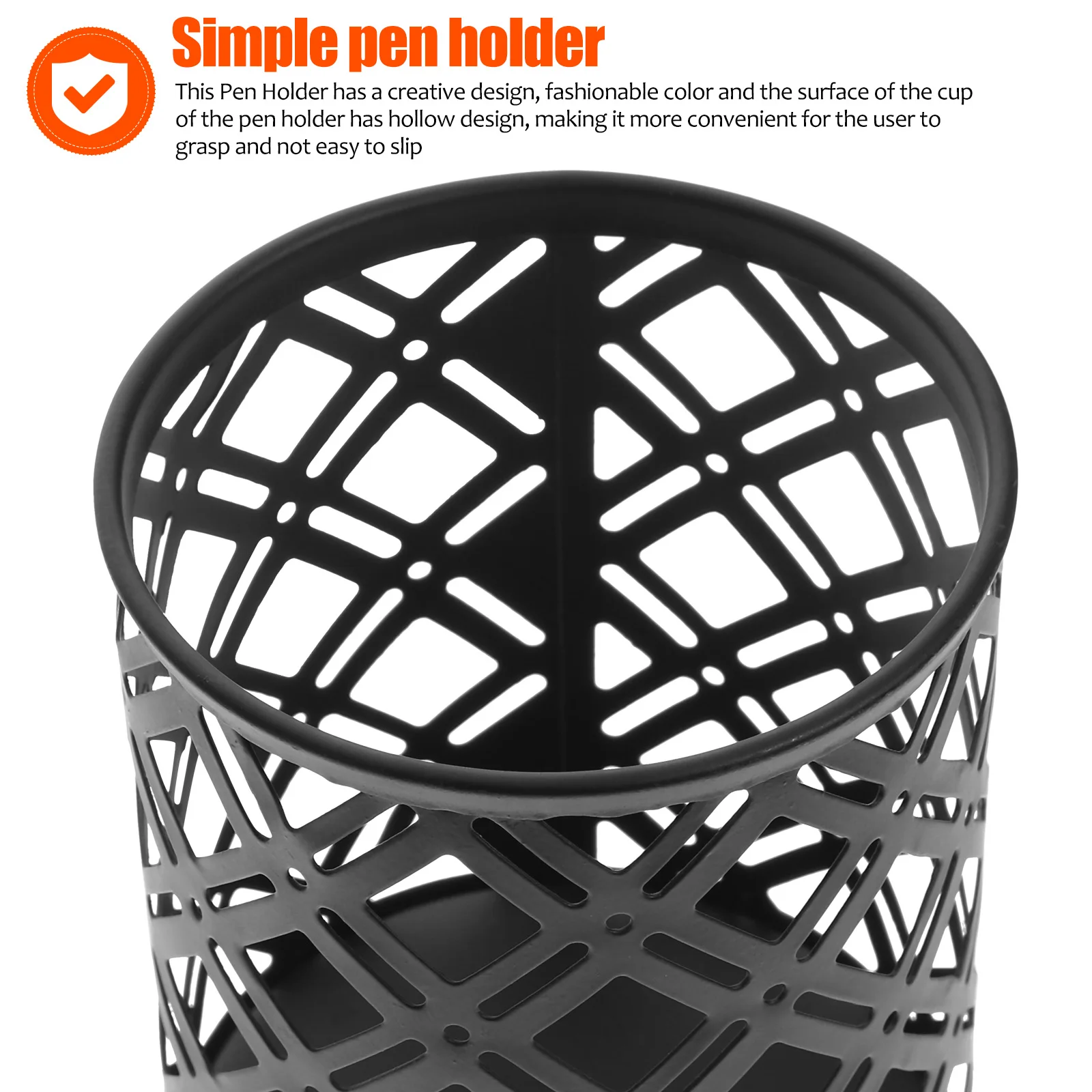 

2 Pcs Office Pen Holder Round Work Desk Storage Pencil Organizer for Accessories Metal Desktop