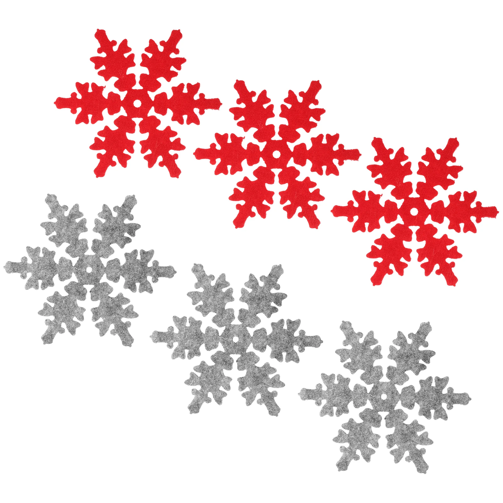 

8pcs Christmas Snowflake Felt Coasters Red Heat Insulation Mat Desk Cup Non Skid Mug Mat Snowflake Pad Party Supplies