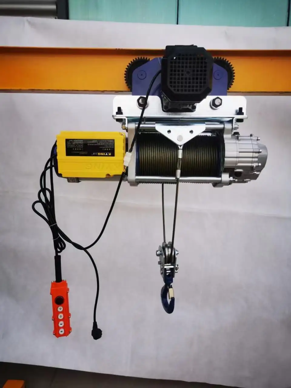 Low Noise KCD Aluminum Shell 110v 220v 380v 440v Volts 500kg 1500kg 1.5 2.5 3 Ton Wire Rope Mini Lift Hoist Electric Winch