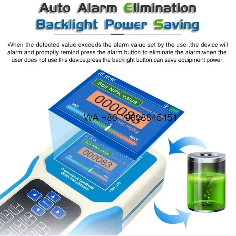 Wmwmnu 7 in 1 Soil Tester Temperature Humidity Sensor Transmitter for Greenhouse Agriculture RS485 Moisture Conductivity EC