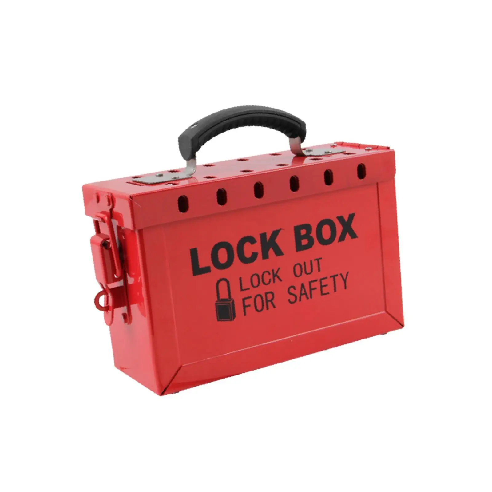 

Lock Box Sturdy Red Efficiency Padlock Box for Car Factory Device Management