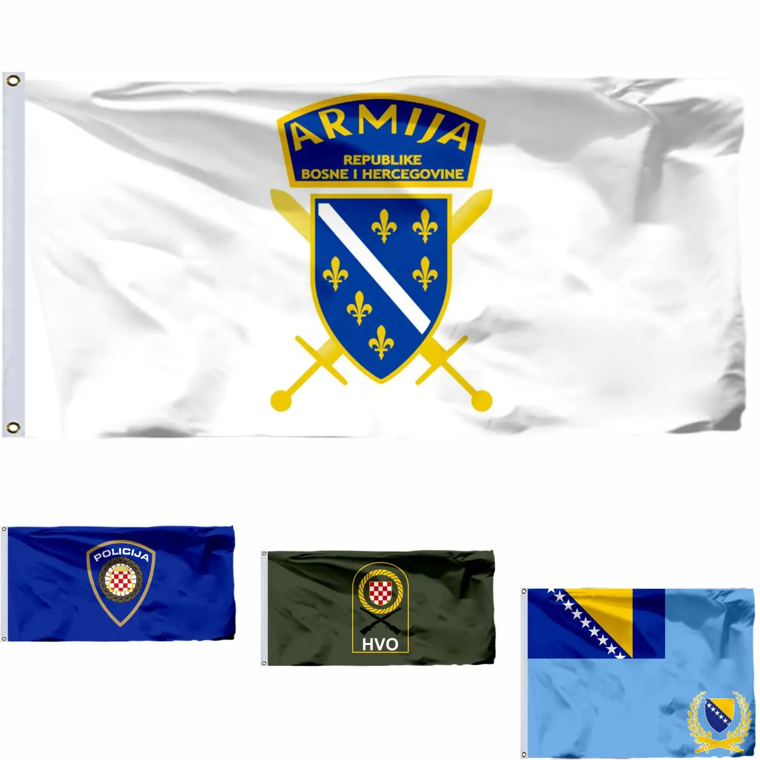 Bosnia And Herzegovina Military Armed Forces Flag 3X5FT 90X150CM Herzeg-Bosnia Police Banner