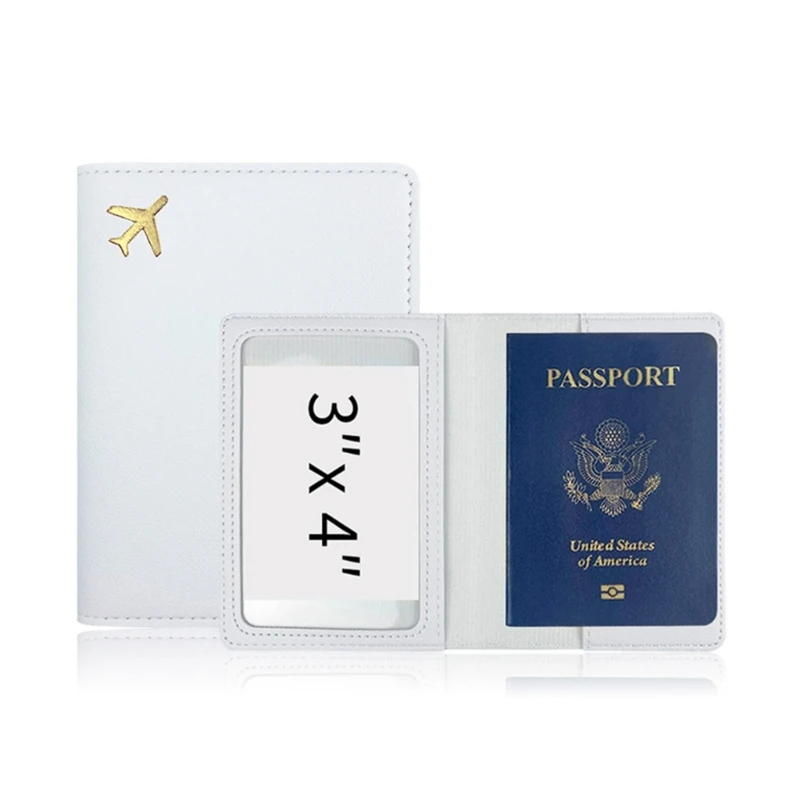 Durable Simple Plane Passport Holder for Men and Women Card Case Travel Gift