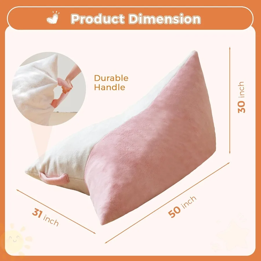 Fotel pufa wypełniony pianką o wysokiej gęstości dla chłopców i dziewcząt, dwukolorowy design, idealny fotel dla dzieci do grania i relaksu.