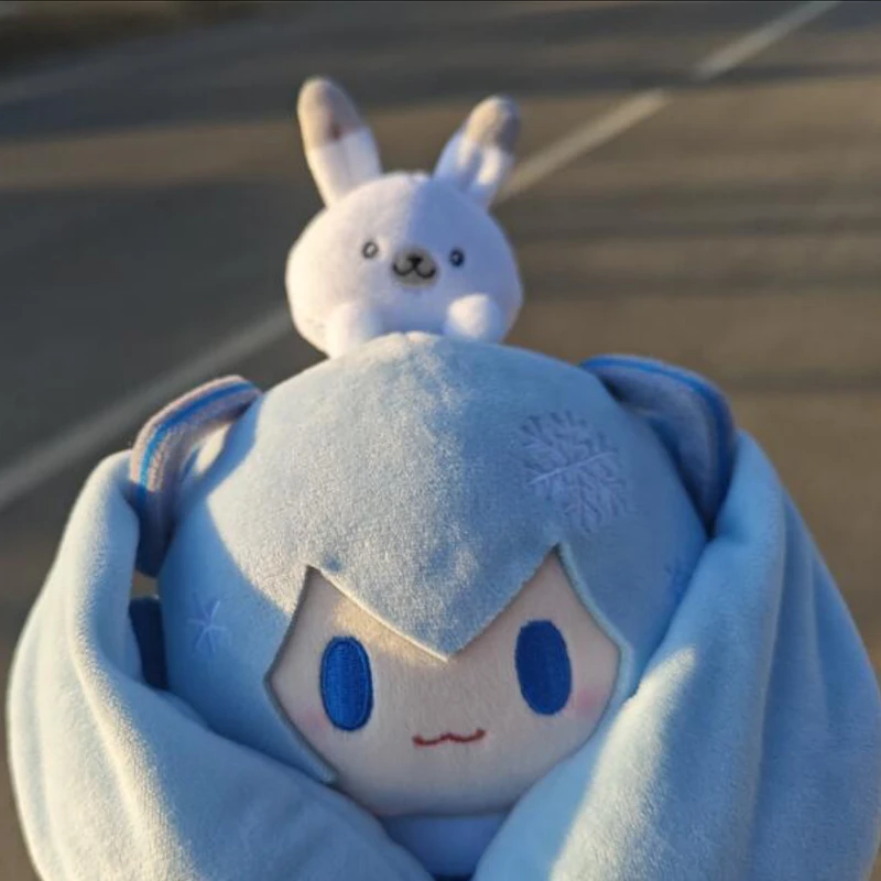 15 ซม.Hatsune Miku Snow Series ตุ๊กตาตุ๊กตา Kawaii รุ่น Q Plushies กระเป๋าเป้สะพายหลังของเล่นตัวเลขการกระทําพวงกุญแจกระเป๋าจี้ของเล่นของขวัญ