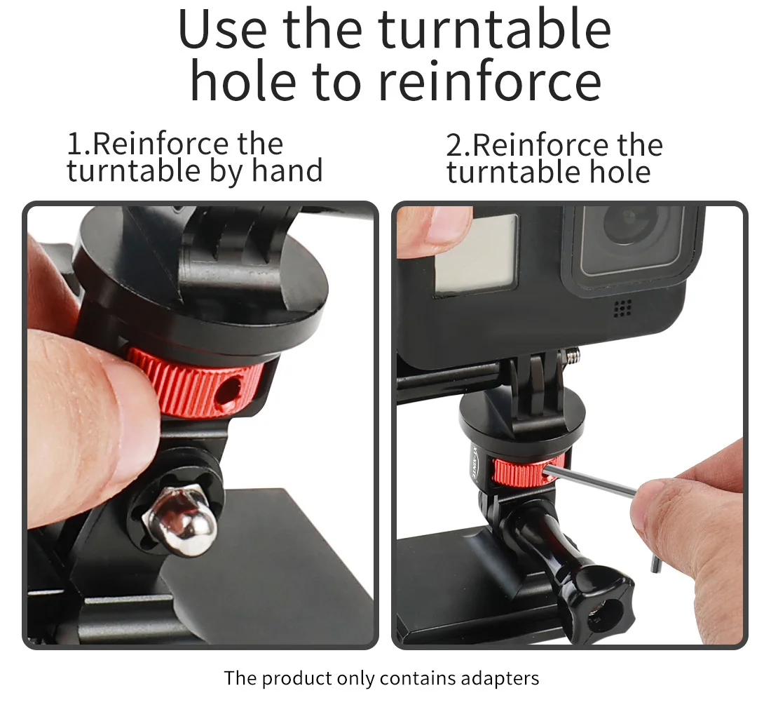 360° Drehbarer 1/4-Zoll-Schraubenadapter Mini-Stativadapter für GoPro Hero 13 12 für POCKET4 für Insta360 ONE Action-Kamera Zubehör – Detail 6