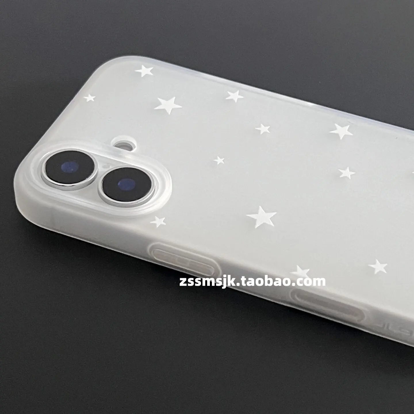 Korean Ins Full Screen White Star Matte Phone Case For iPhone 17 16 E 15 14 13 12 11 Pro XR X Max 7 8 Plus Mini Y2K Cover ﻿ - view 2
