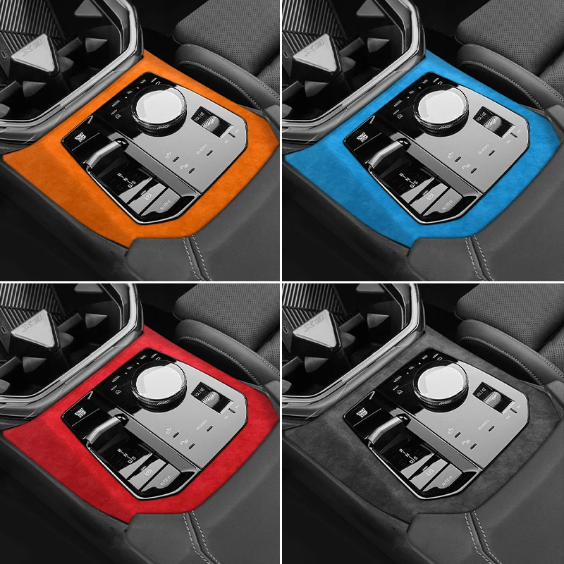 

For BMW X3 G48 G45 (2025-) Car Center Console Cover Panel Frame Gear Shift Trim Sticker Made of Alcantara Interior Accessories