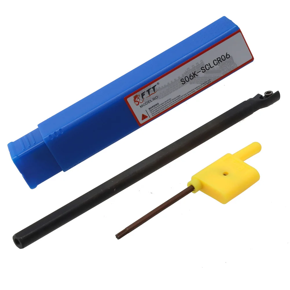 SCLCR06 Boring Bar for Lathe Use on Steel with 6x125mm 7x125mm 8x125mm 10x125mm Options and CCMT060204 HM Insert Compatibility