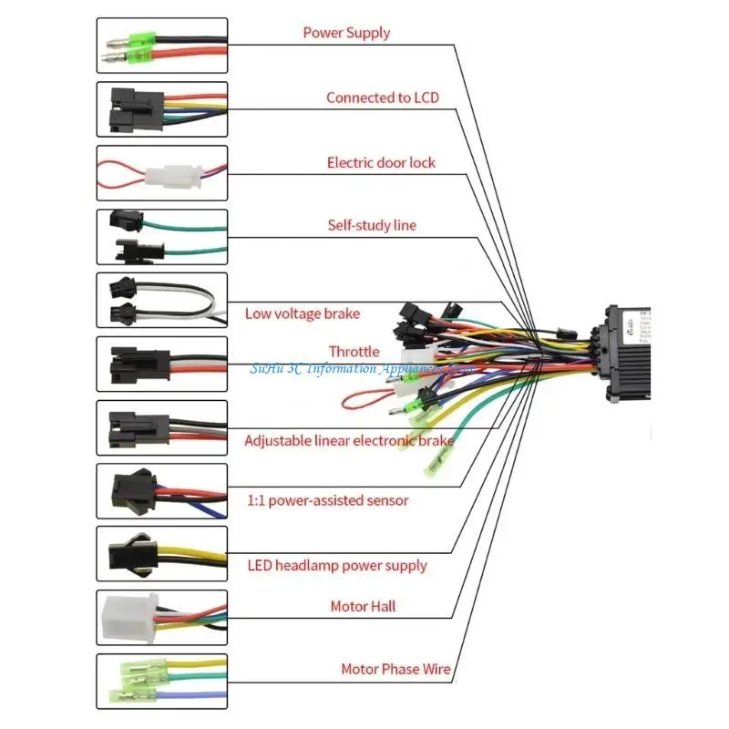 

J0MB 250W-300W 24-48V контроллер бесщепного двигателя с S866 ЖК-дисплей SIDE WAVES SPEED CONTROLLER для электрического скутера
