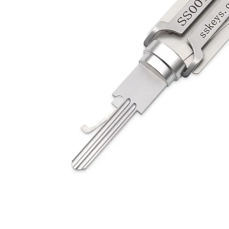 Locksmith Supplies SS001 PRO 5 Pins 2in1 Flat Milling Single Double Slot Lock Pick Decode Residential Tool