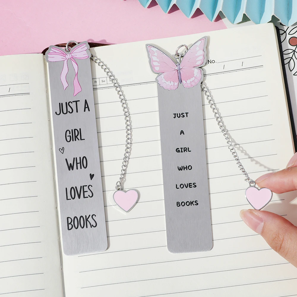 Sakura Pink Bow Bookmark | Elegant Stainless Steel Lifetime Color Preserving · Ritual Gift for Female Readers