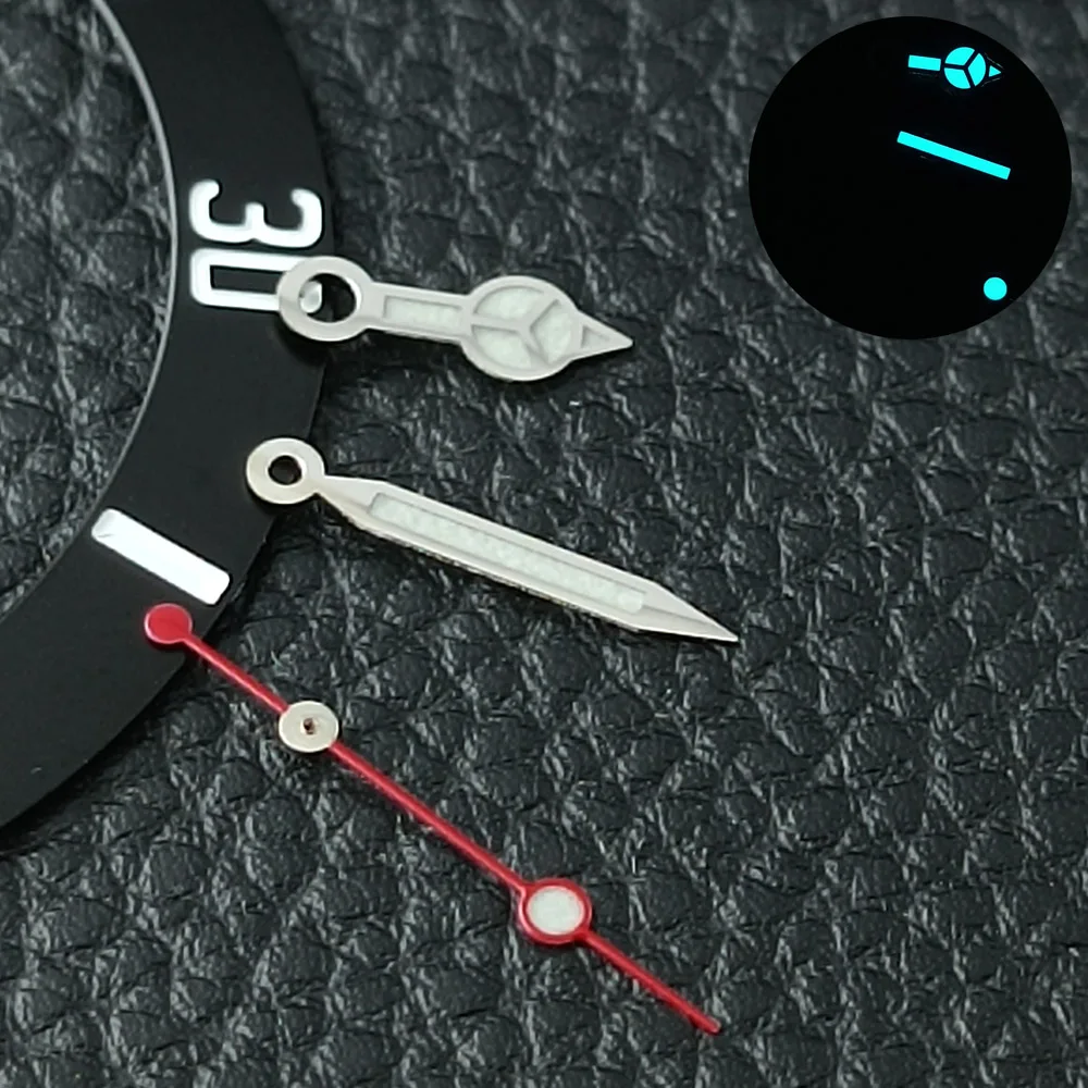 28.5mm high-quality dial, NH35WB9 blue-green illuminated pointer accessory, suitable for NH35/NH36 mechanical movements view 6
