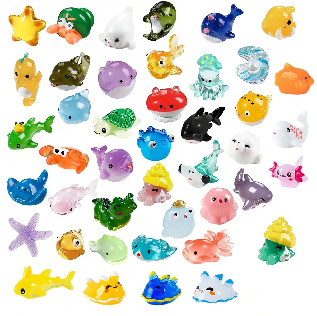 Mini Ozean Harz Tiere Winzige Meerestiere Figuren Marine Miniatur Tiere Aquarium Ornamente Home Dekorationen – Detail 2