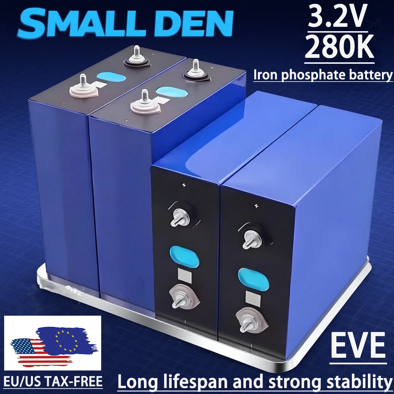 3.2 فولت 280 أمبير EVE LiFePO4 بطارية قابلة للشحن DIY12V 24 فولت، مركبة كهربية، نظام إمداد الطاقة الشمسية، مصدر طاقة احتياطي، إلخ.