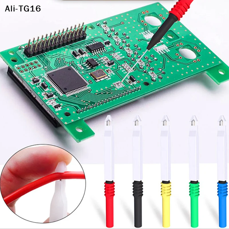 1/5Pcs Handheld Oscilloscope For Automotive Electrician Multimeter Probe Test Needle Back Pin Banana Plug Diagnostic Tester