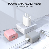 Simplicity iPhone Charger Protector Case 18W/20W Charger Cover Anti Break Scratch Proof Charger Cable Spiral Winder for iPhone