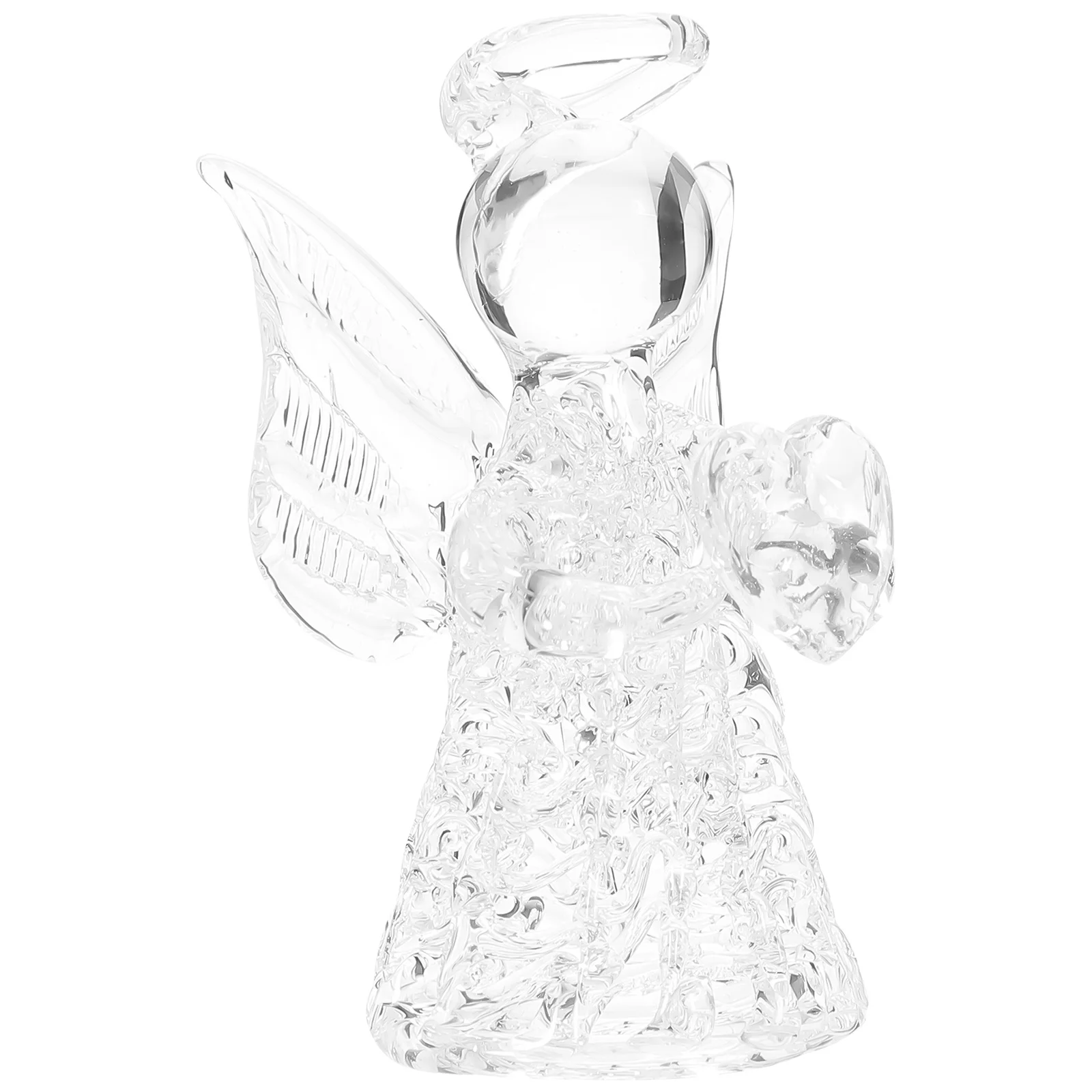 

1Pcs Transparent Angel Design Pendant Chic Glass Adornment Bedroom Coffee Shop Garden Decoration Glass Angel Decor