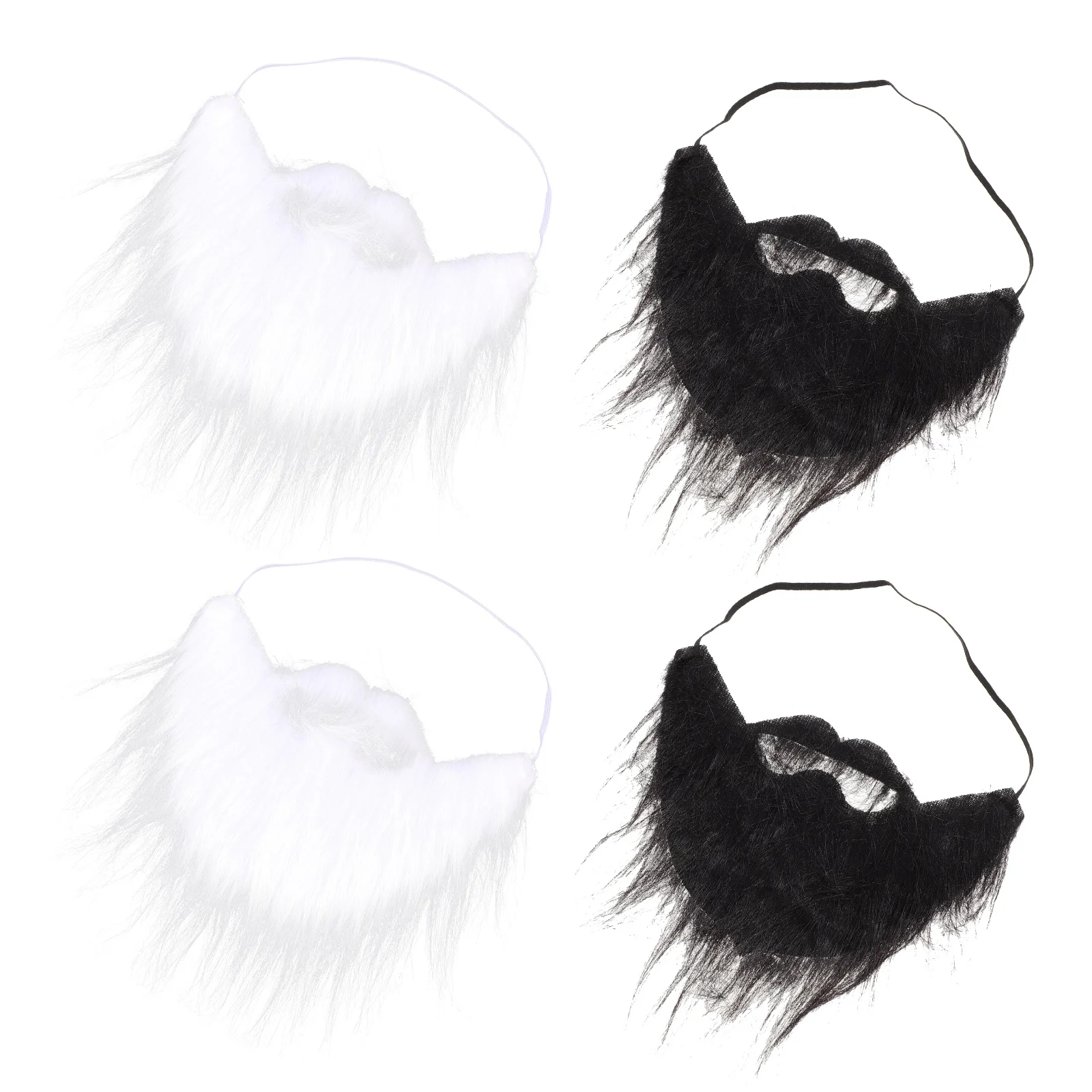 4 stuks nepbaarden voor mannen realistische kostuumaccessoires cosplay party halloween kerst aankleedspellen valse baard